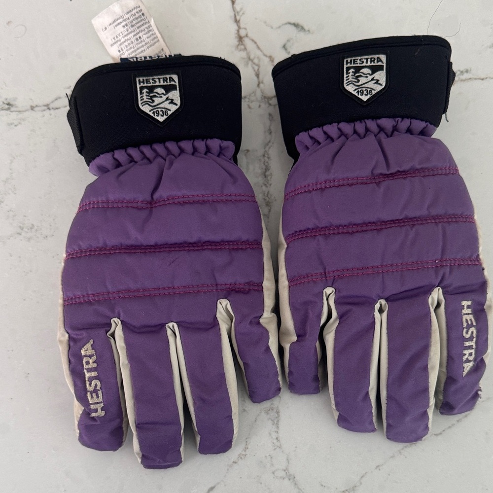 Hestra Ferox Primaloft CZone Black and Purple Gloves